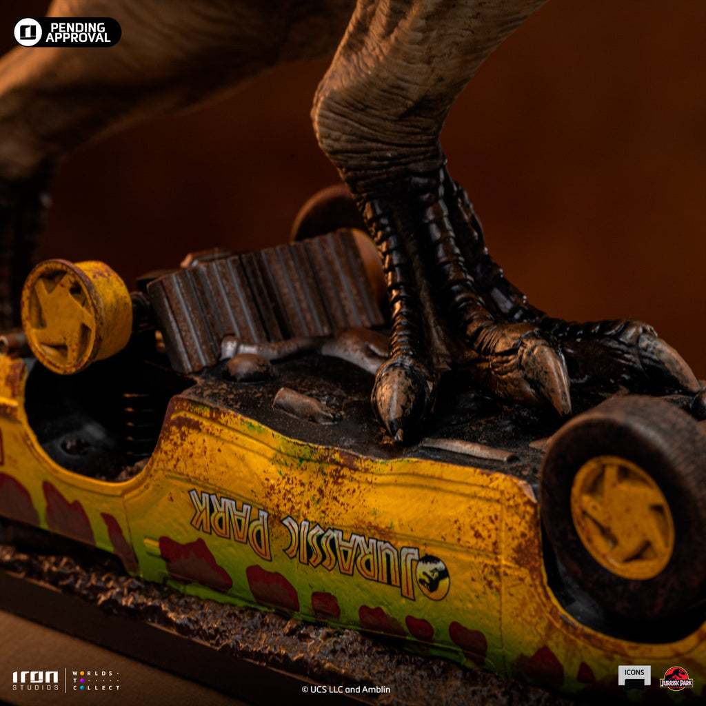 Pre-Order - Statue T-Rex Attack - Jurassic Park - Icons - Iron Studios
