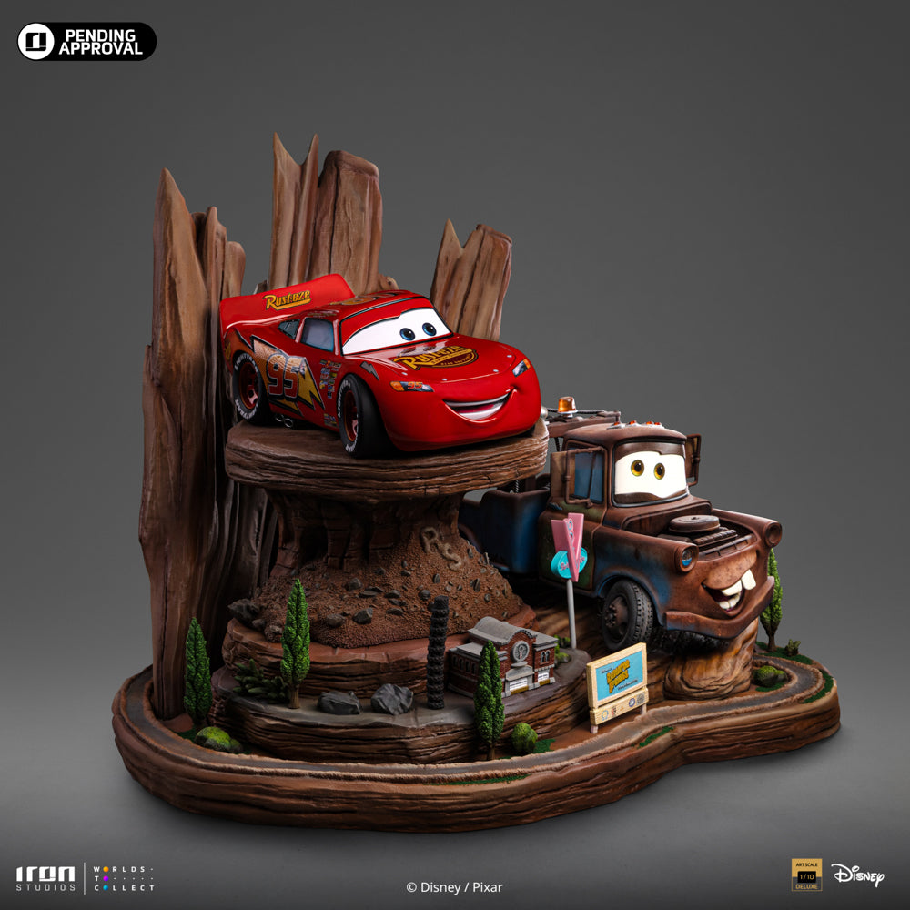 Statue Lightning Mcqueen & Tow Mater - Cars - Deluxe Art Scale 1/10 - Iron Studios