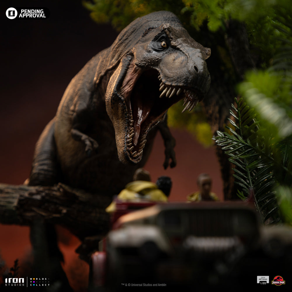 Pre-Order - Statue T-Rex Chase - Jurassic Park - Demi Art Scale 1/20 - Iron Studios