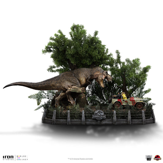 Pre-Order - Statue T-Rex Chase - Jurassic Park - Demi Art Scale 1/20 - Iron Studios