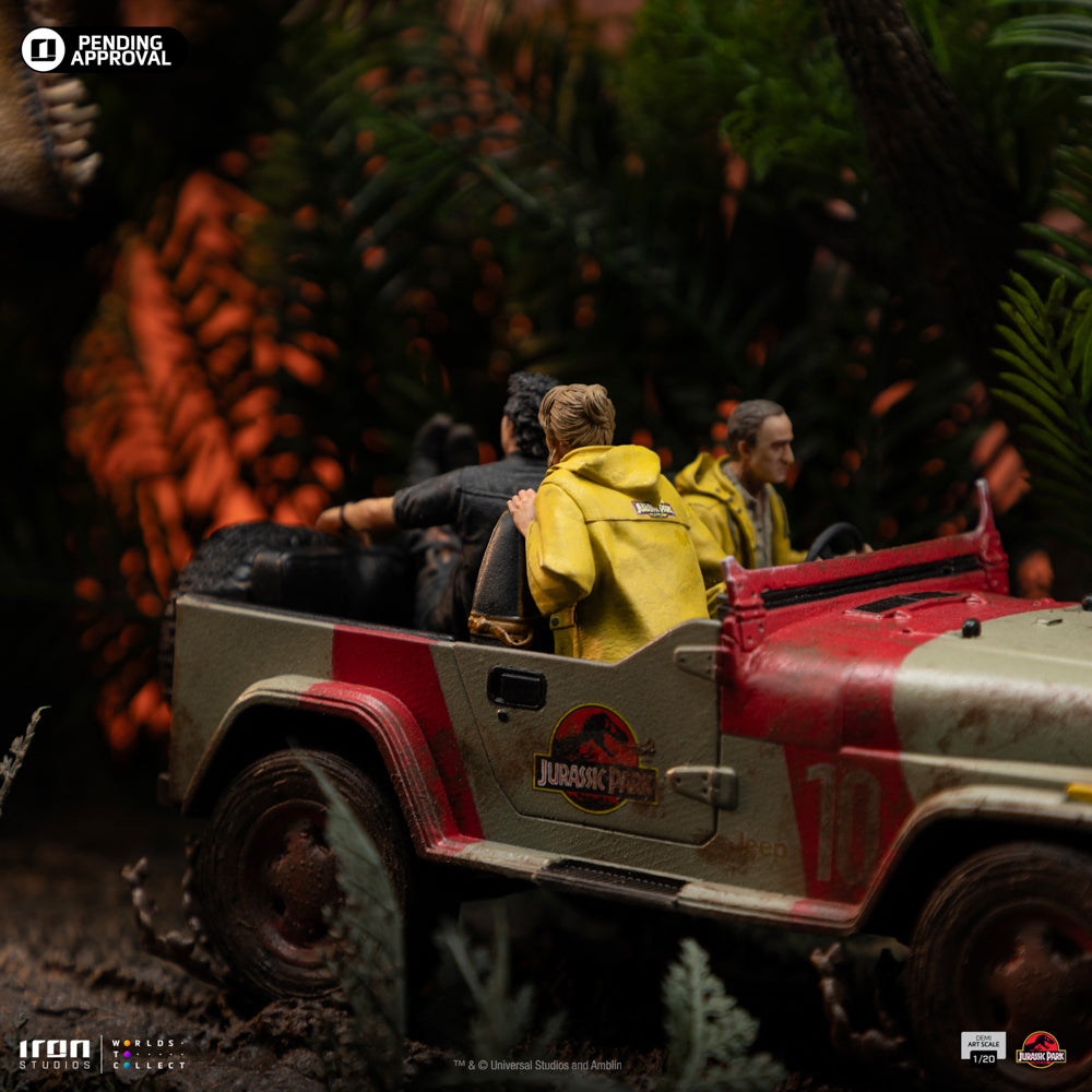Pre-Order - Statue T-Rex Chase - Jurassic Park - Demi Art Scale 1/20 - Iron Studios