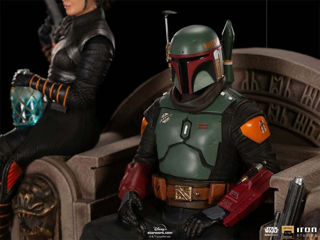 Boba Fett and Fennec Shand on Throne Deluxe - Star Wars: The Mandalorian - Art Scale 1/10 - Iron Studios