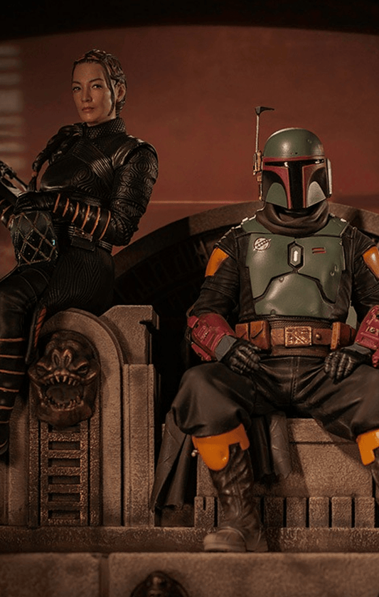 Boba Fett and Fennec Shand on Throne Deluxe - Star Wars: The Mandalorian - Art Scale 1/10 - Iron Studios