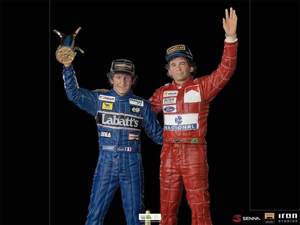 Ayrton Senna and Alain Prost Deluxe Signed by Alain Prost Version - The Last Podium - Art Scale 1/10 - Iron Studios