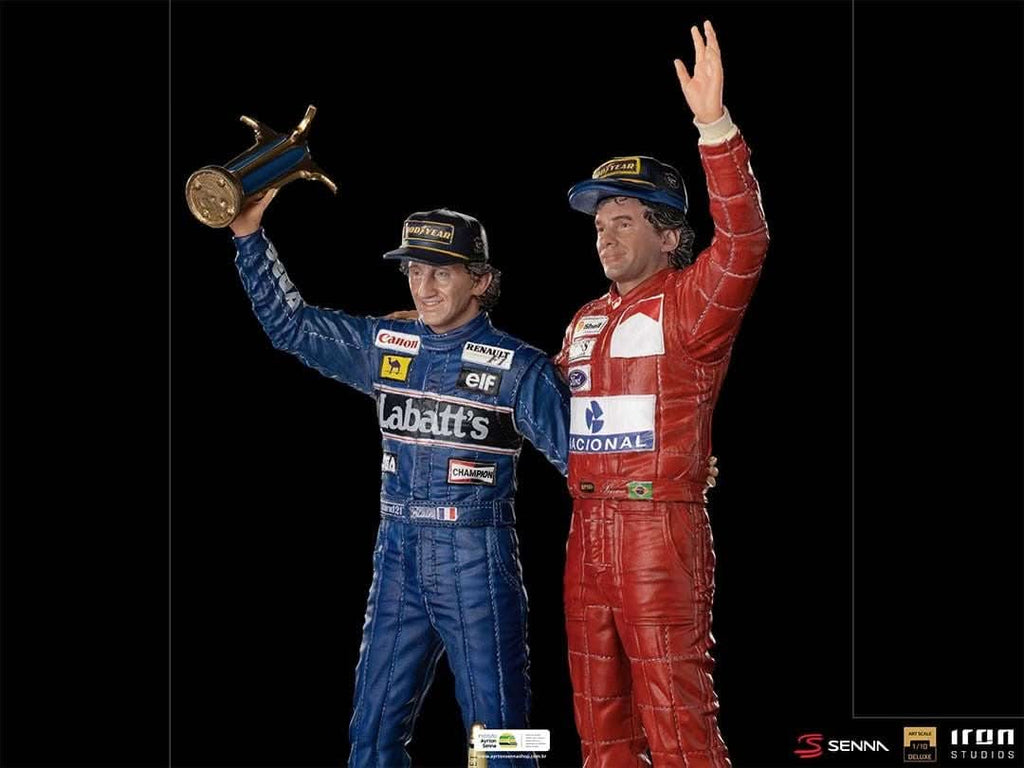 Ayrton Senna and Alain Prost Deluxe Signed by Alain Prost Version - The Last Podium - Art Scale 1/10 - Iron Studios