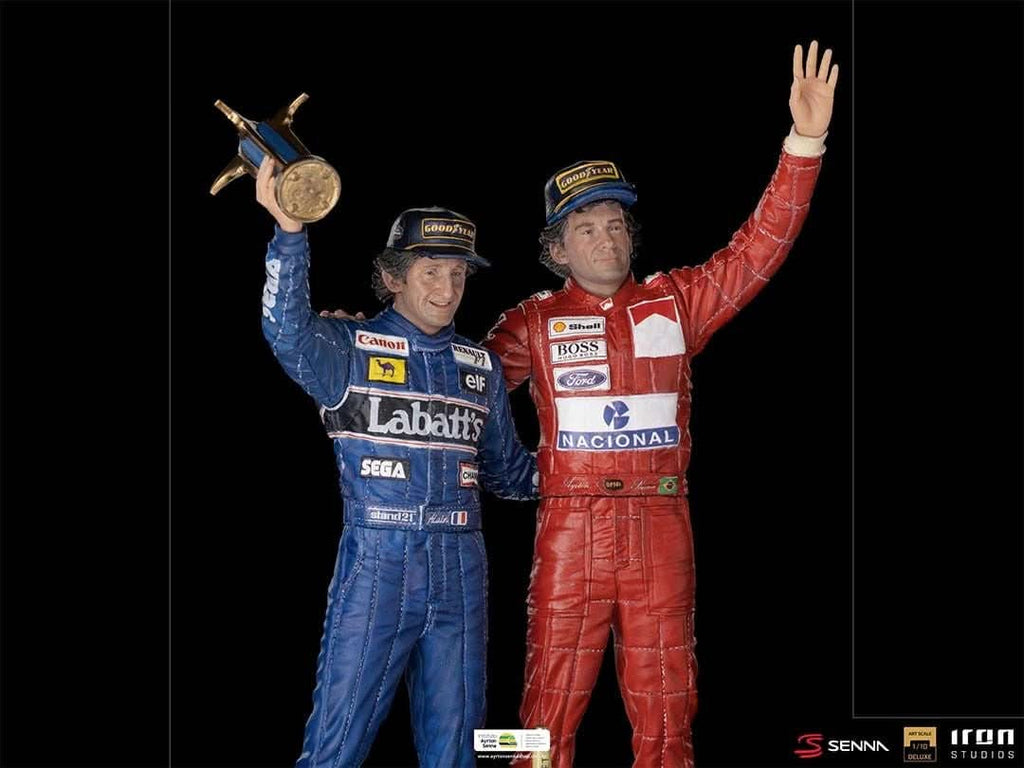 Ayrton Senna and Alain Prost Deluxe Signed by Alain Prost Version - The Last Podium - Art Scale 1/10 - Iron Studios