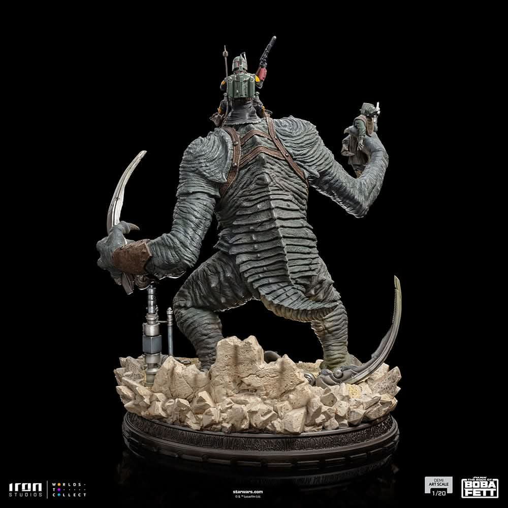 Statue Boba Fett and Rancor - Star Wars: The Book of Boba Fett - Demi Art Scale 1/20 - Iron Studios