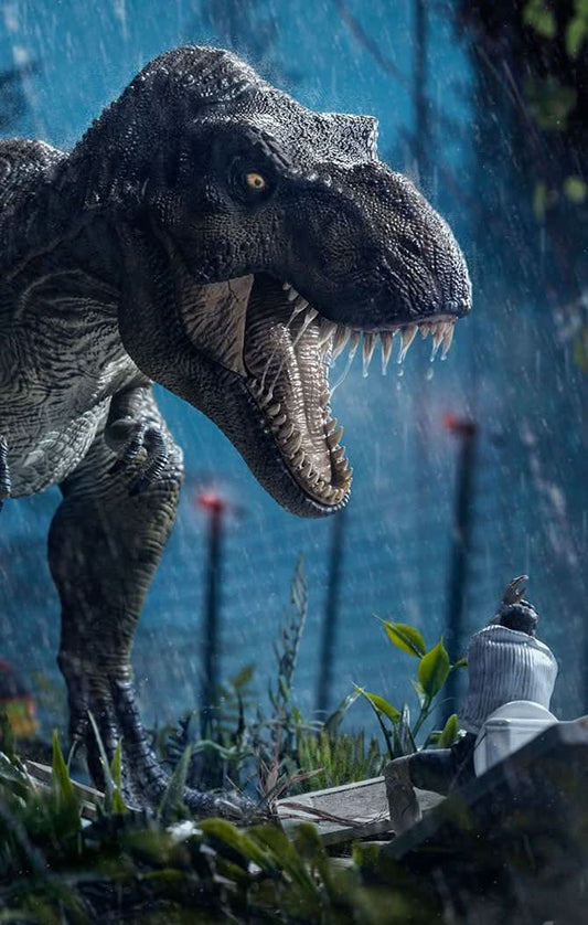 Statue T-Rex Attack Donald Gennaro - Jurassic Park - Demi Scale 1/20 - Iron Studios