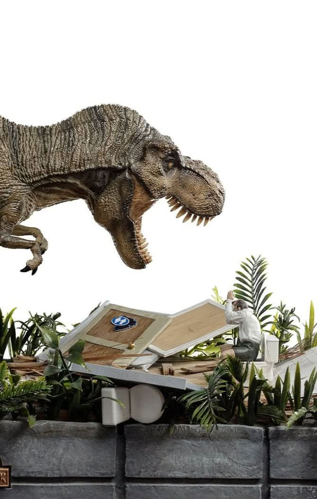 Statue T-Rex Attack Donald Gennaro - Jurassic Park - Demi Scale 1/20 - Iron Studios