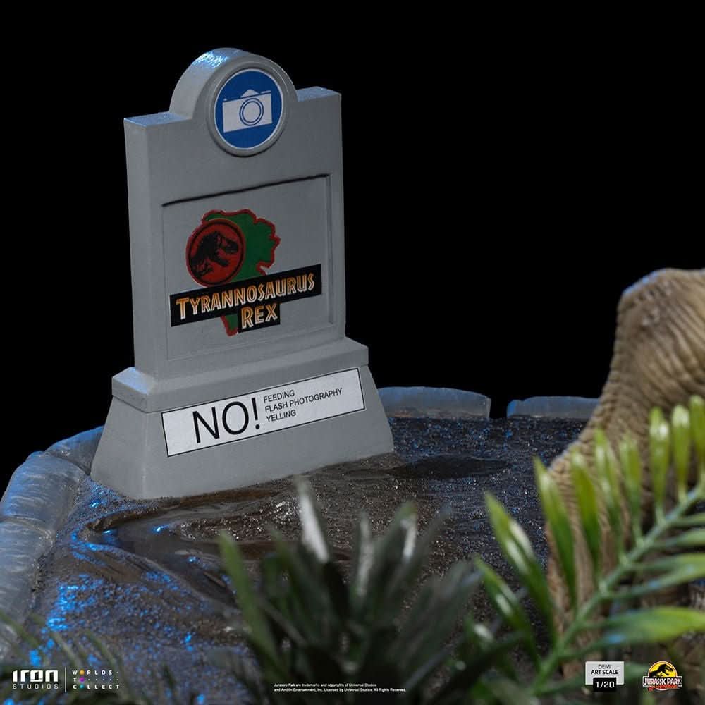 Statue T-Rex Attack Donald Gennaro - Jurassic Park - Demi Scale 1/20 - Iron Studios