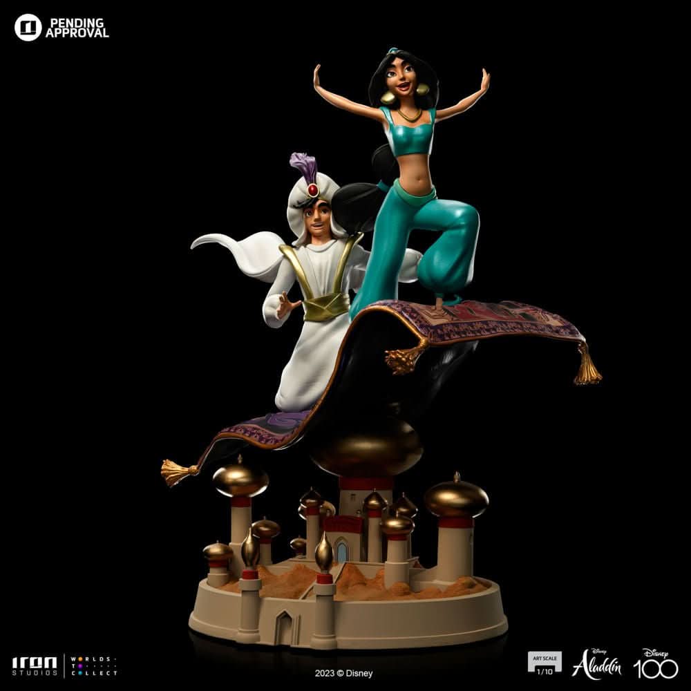 Statue Aladdin and Jasmine - Disney 100th - Art Scale 1/10 - Iron Studios