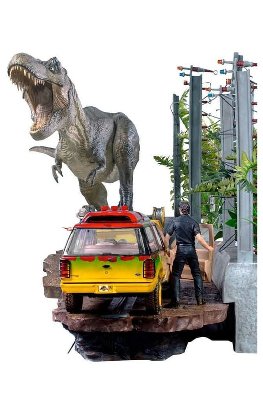 Statue T-Rex Attack - Art Scale 1/10 - Jurassic Park - Set A/B - Iron Studios