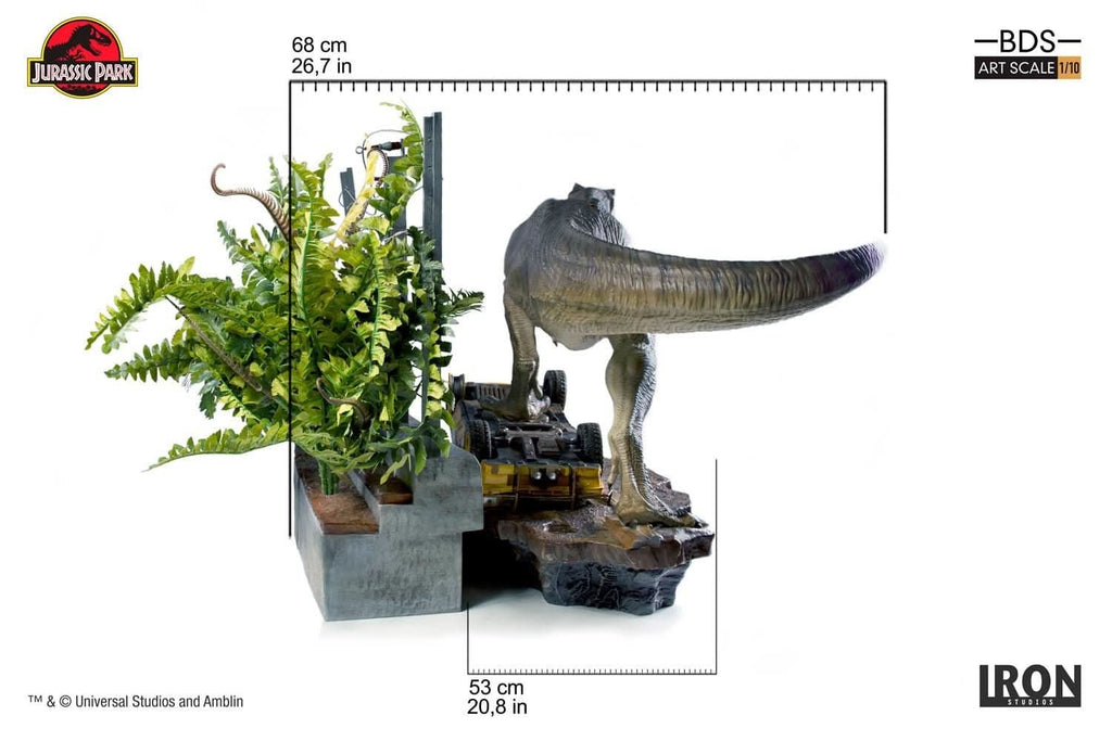 Statue T-Rex Attack - Art Scale 1/10 - Jurassic Park - Set A/B - Iron Studios