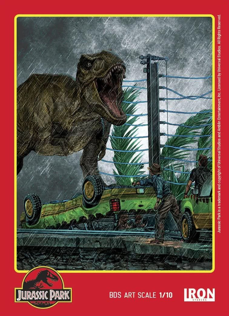 Statue T-Rex Attack - Art Scale 1/10 - Jurassic Park - Set A/B - Iron Studios