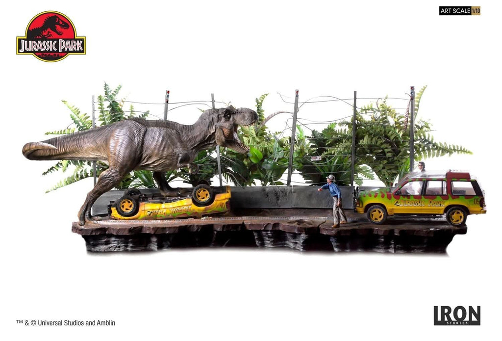 Statue T-Rex Attack - Art Scale 1/10 - Jurassic Park - Set A/B - Iron Studios