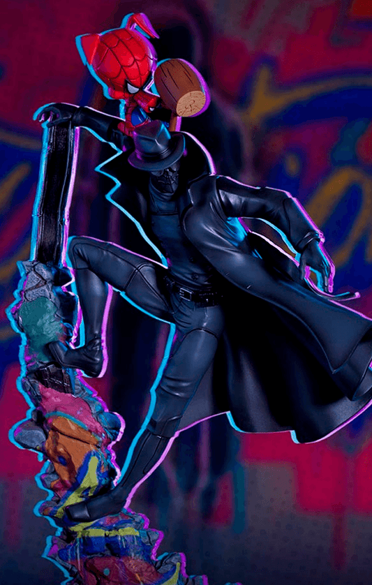 Spider Noir and Spider Ham - Spiderman: Into The Spiderverse - Art Scale 1/10 - Iron Studios