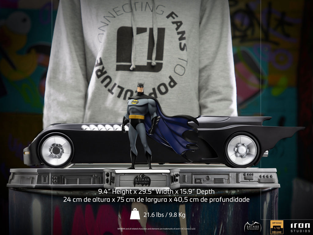 Statue Batman and Batmobile Deluxe - Batman Animated Series - Art Scale 1/10 - Iron Studios