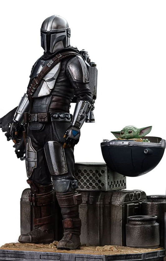 Din Djarin and Din Grogu - Star Wars: The Mandalorian - Art Scale 1/10 - Iron Studios