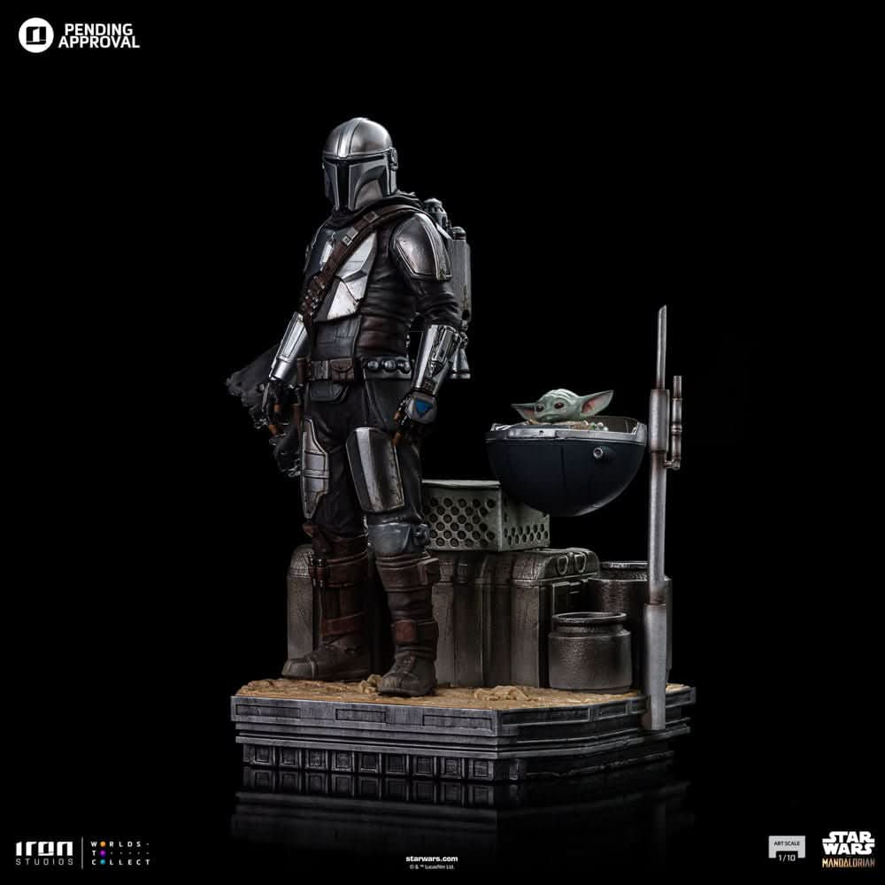 Din Djarin and Din Grogu - Star Wars: The Mandalorian - Art Scale 1/10 - Iron Studios